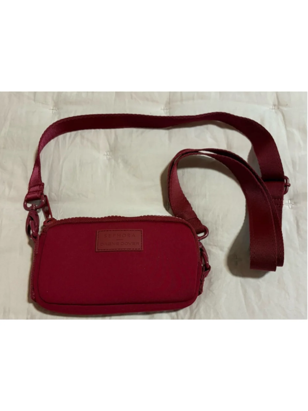 Dagne Dover Phone Sling Crossbody Bag in a Spice Red color Sephora Collab